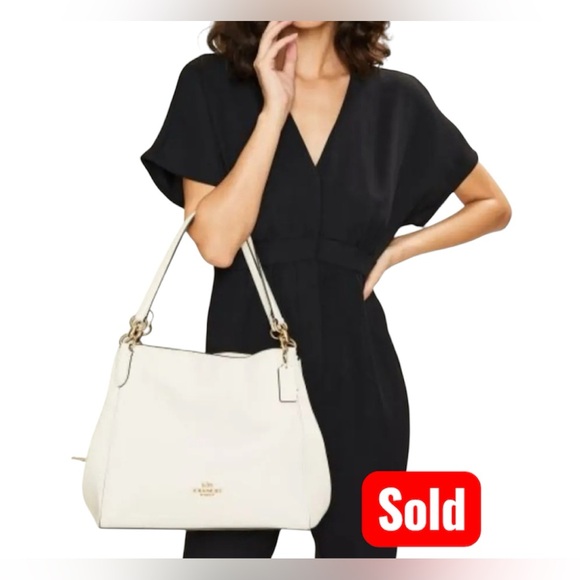 Coach Handbags - Coach Hallie Handbag White Leather Shoulder Bag NWOT